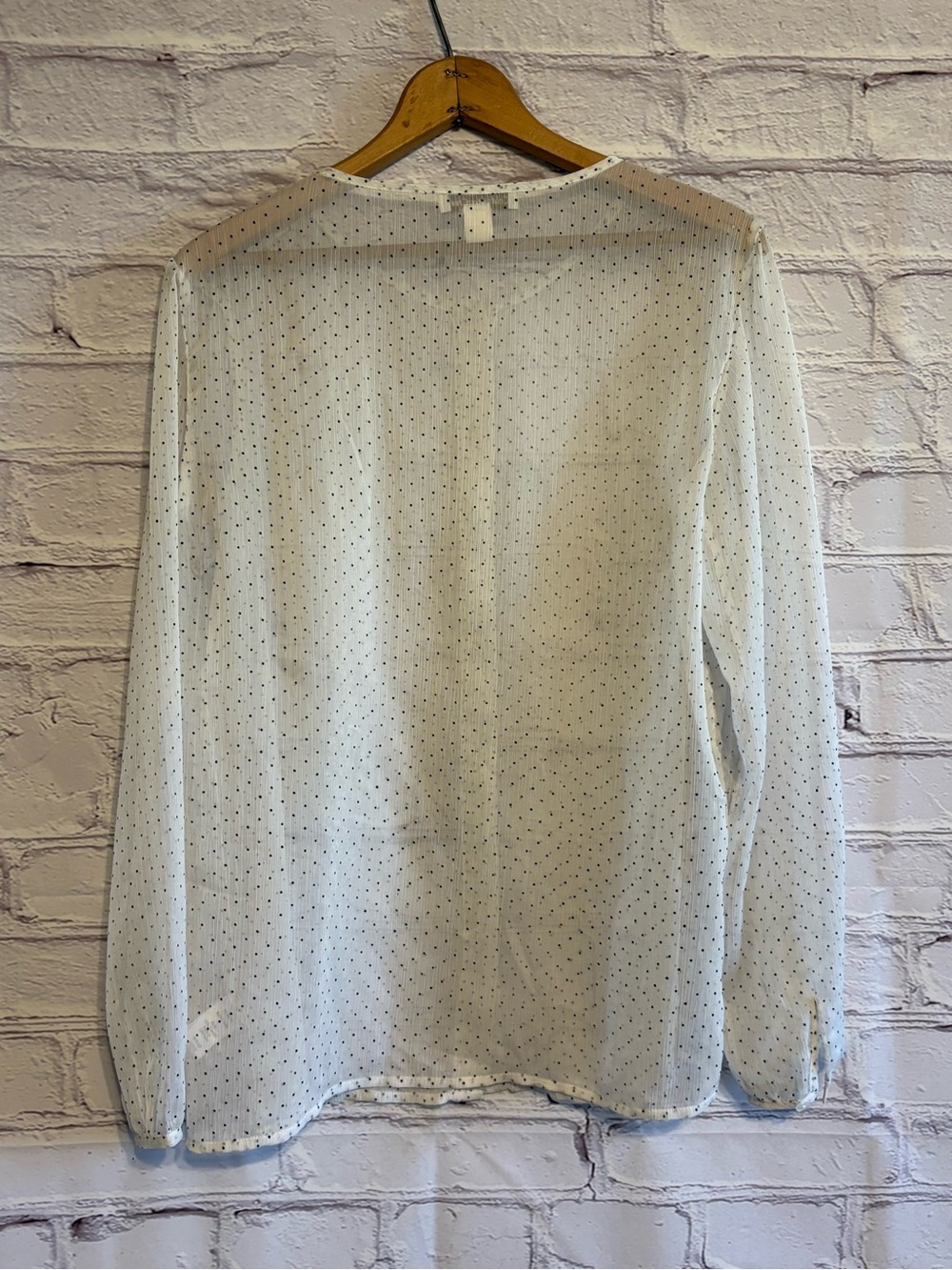 Coldwater Creek White Blouse with Black Micro Dots - Picture 7 of 7